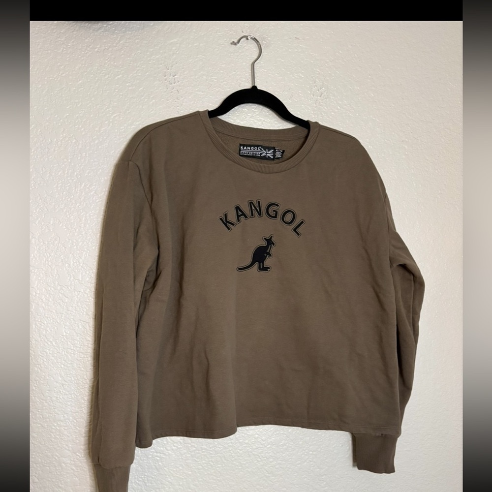 Kangol Australia Brown boxy Sweatshirt Fleece Women XL